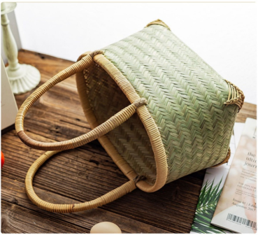 360Home Handkorb Flechtkorb Flechtasche aus Bambus